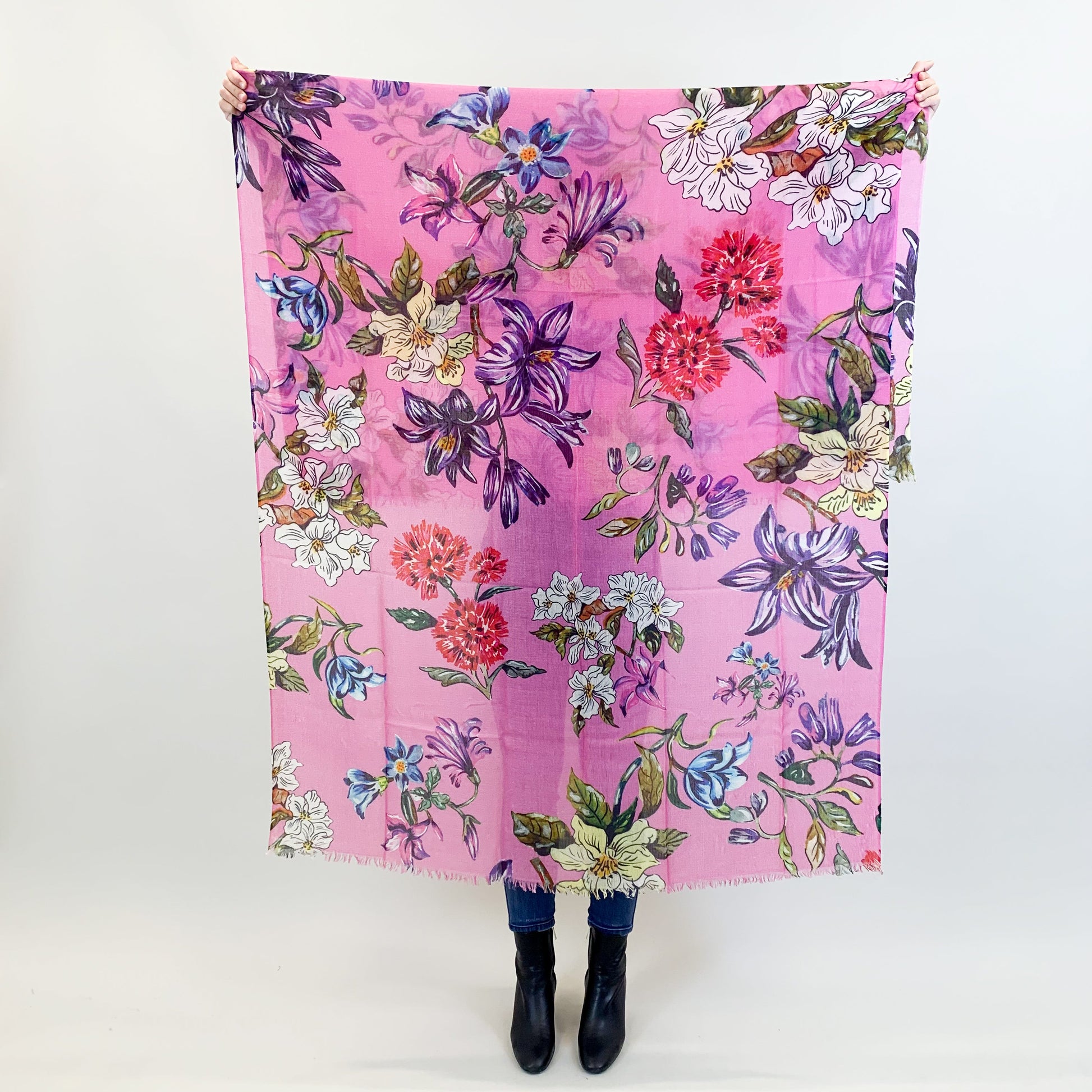 FLORAL CASHMERE SCARF