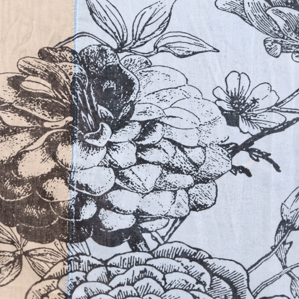 FLOWER EXPLOSION 3 COLOR FELTED CASHMERE SCARF