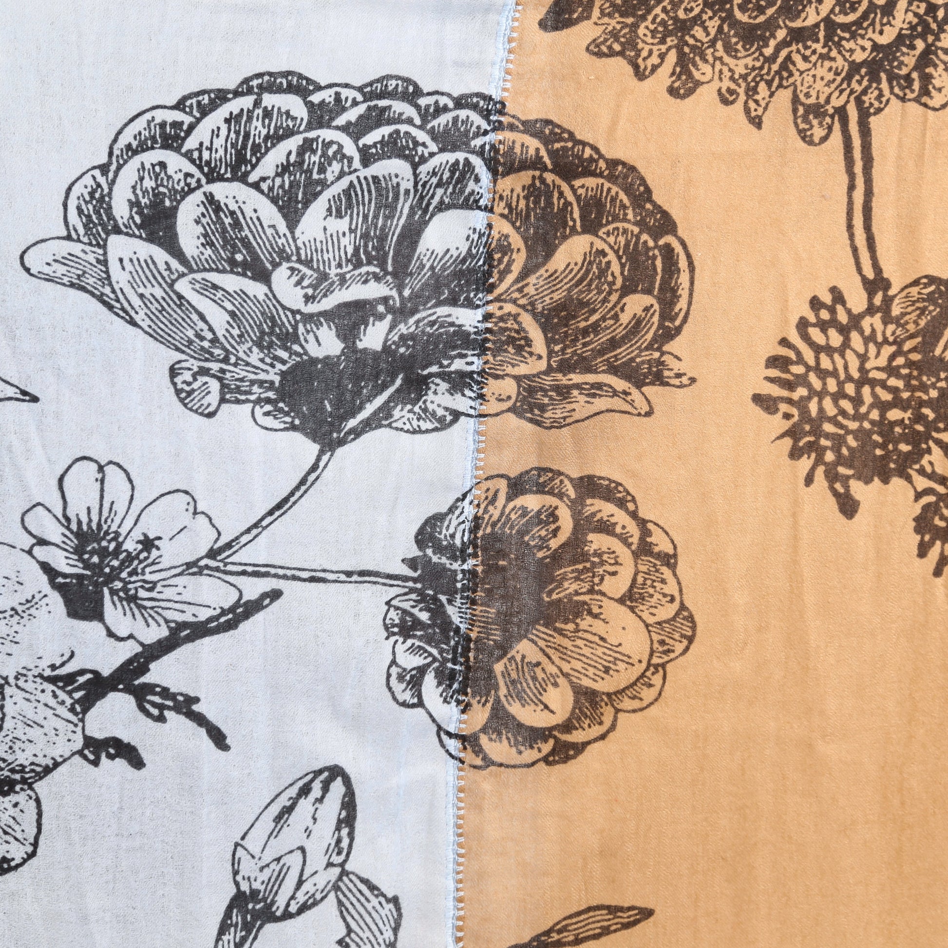 FLOWER EXPLOSION 3 COLOR FELTED CASHMERE SCARF