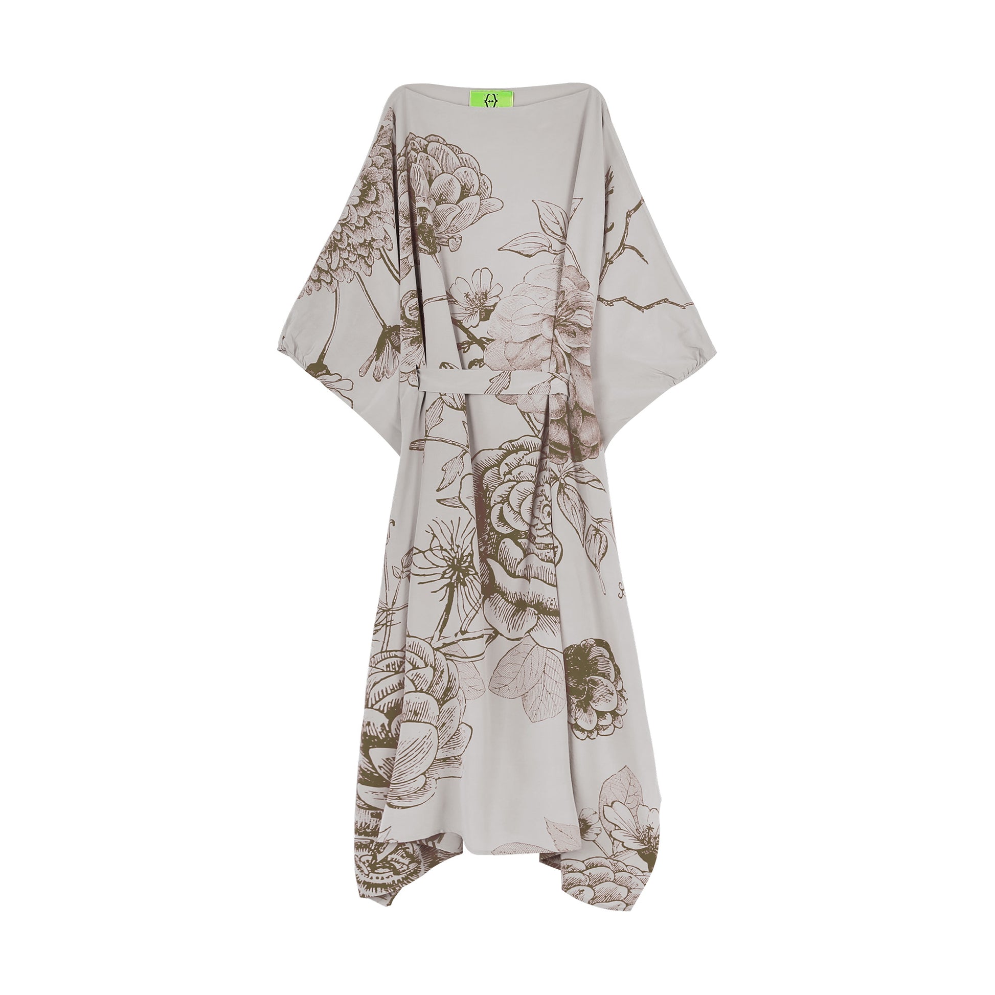 FLOWER EXPLOSION EVENING DRESS - LIGHT GREY/GREY