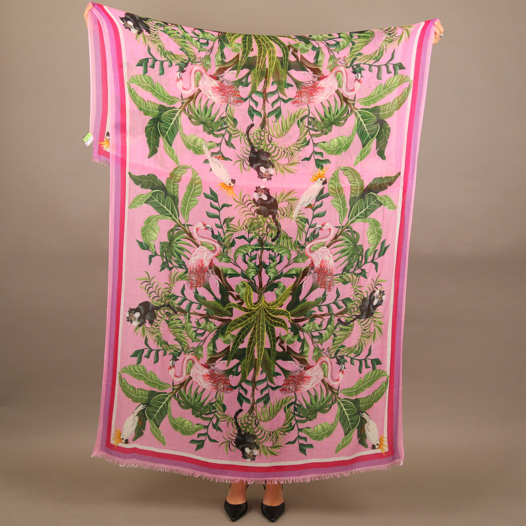 JUNGLE ANIMALS CASHMERE SCARF