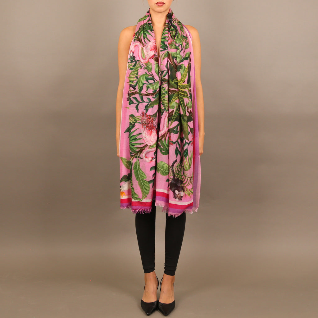 JUNGLE ANIMALS CASHMERE SCARF