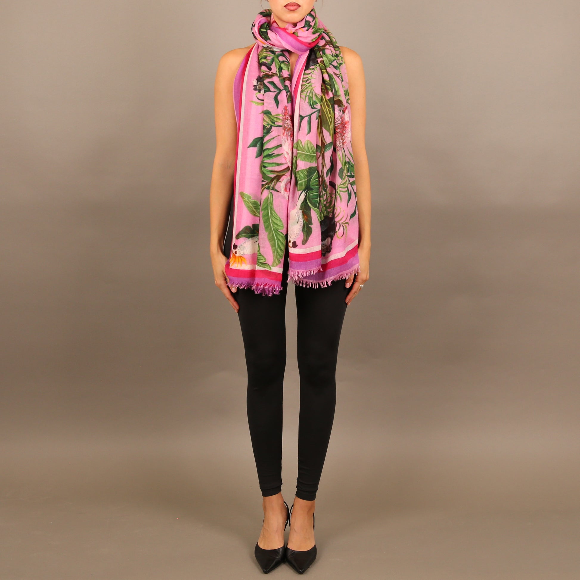 JUNGLE ANIMALS CASHMERE SCARF