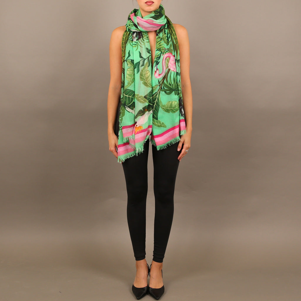 JUNGLE ANIMALS CASHMERE SCARF