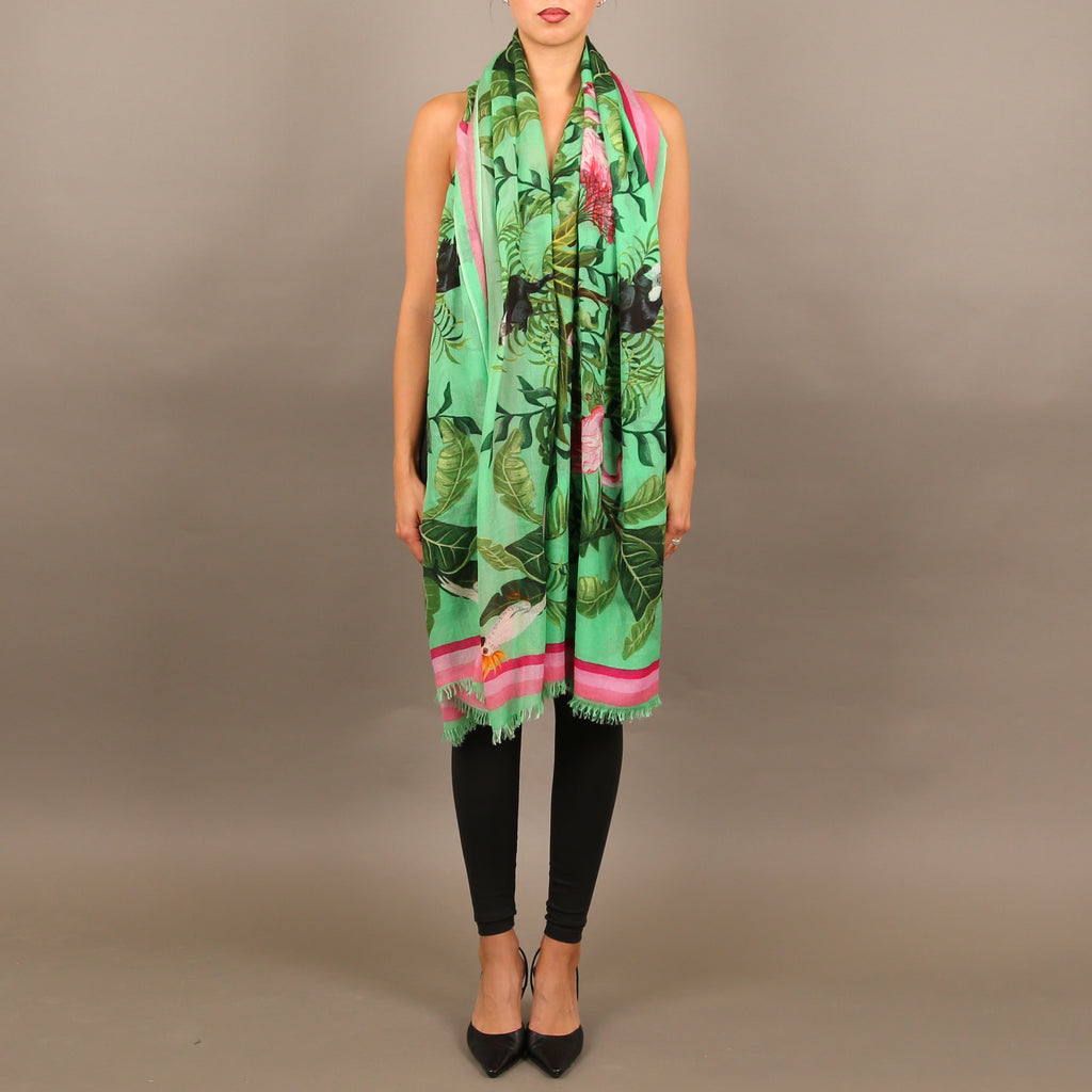 JUNGLE ANIMALS CASHMERE SCARF