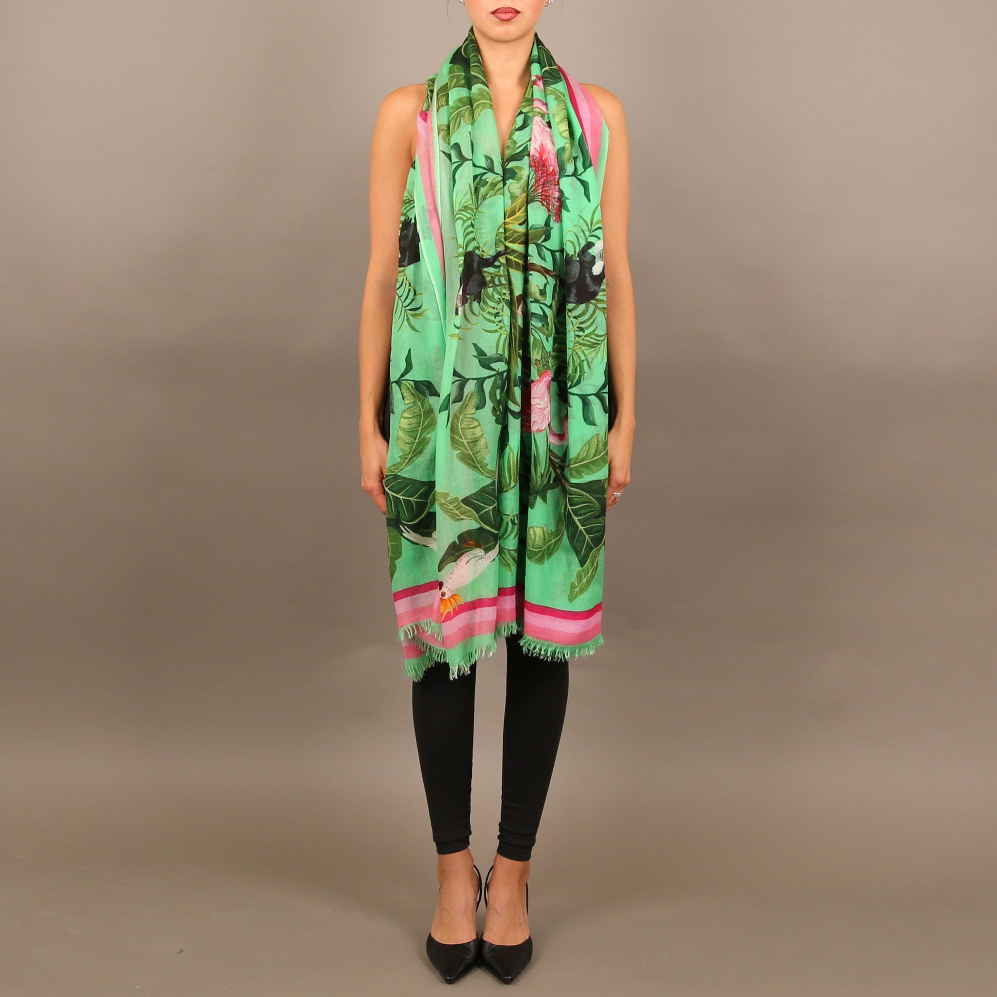 JUNGLE ANIMALS CASHMERE SCARF