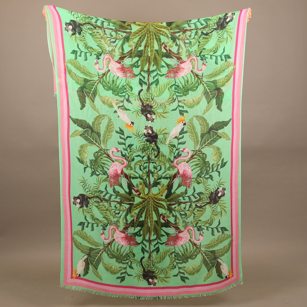 JUNGLE ANIMALS CASHMERE SCARF