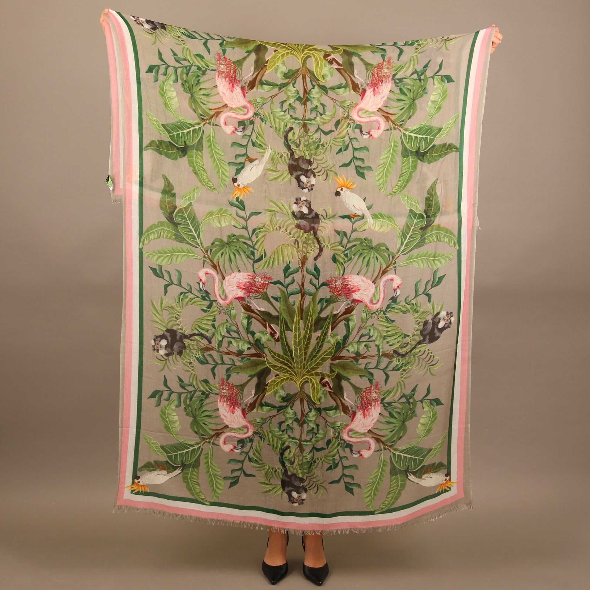 JUNGLE ANIMALS CASHMERE SCARF