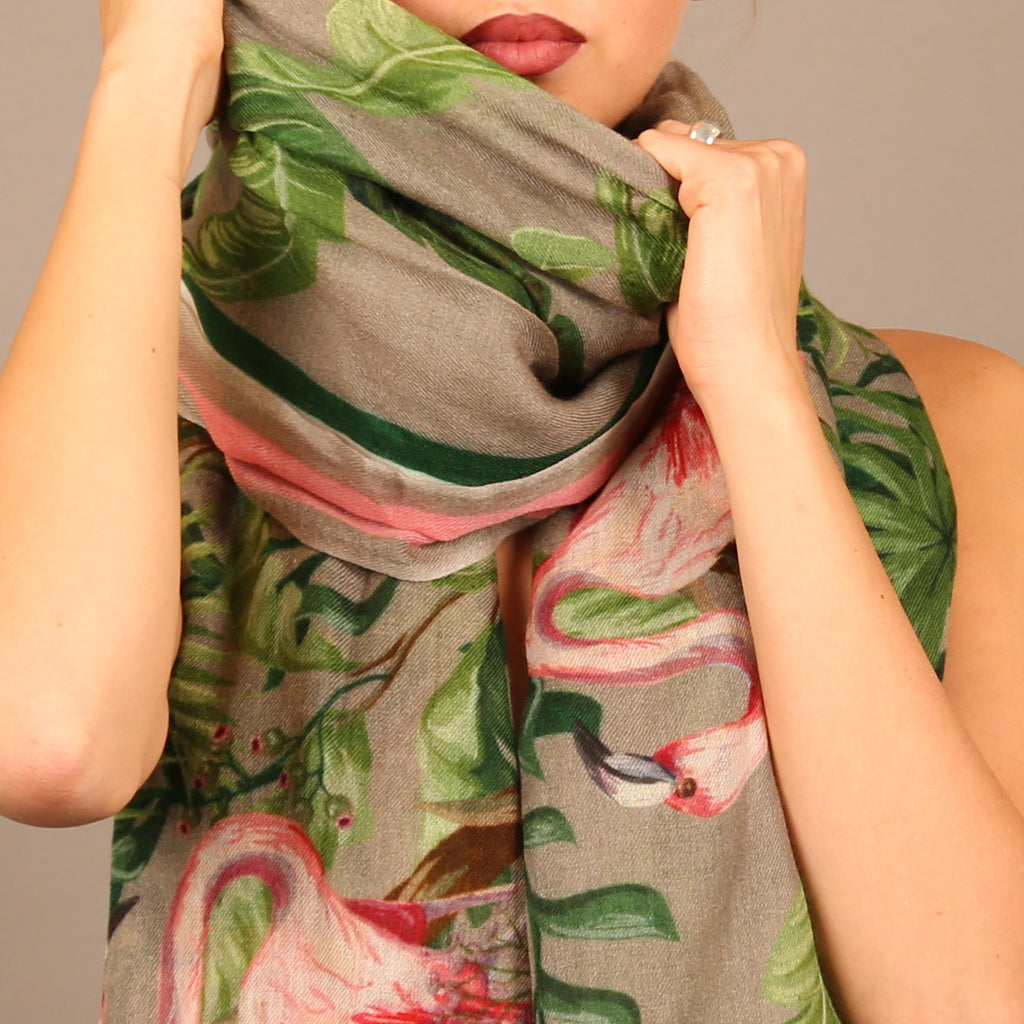JUNGLE ANIMALS CASHMERE SCARF