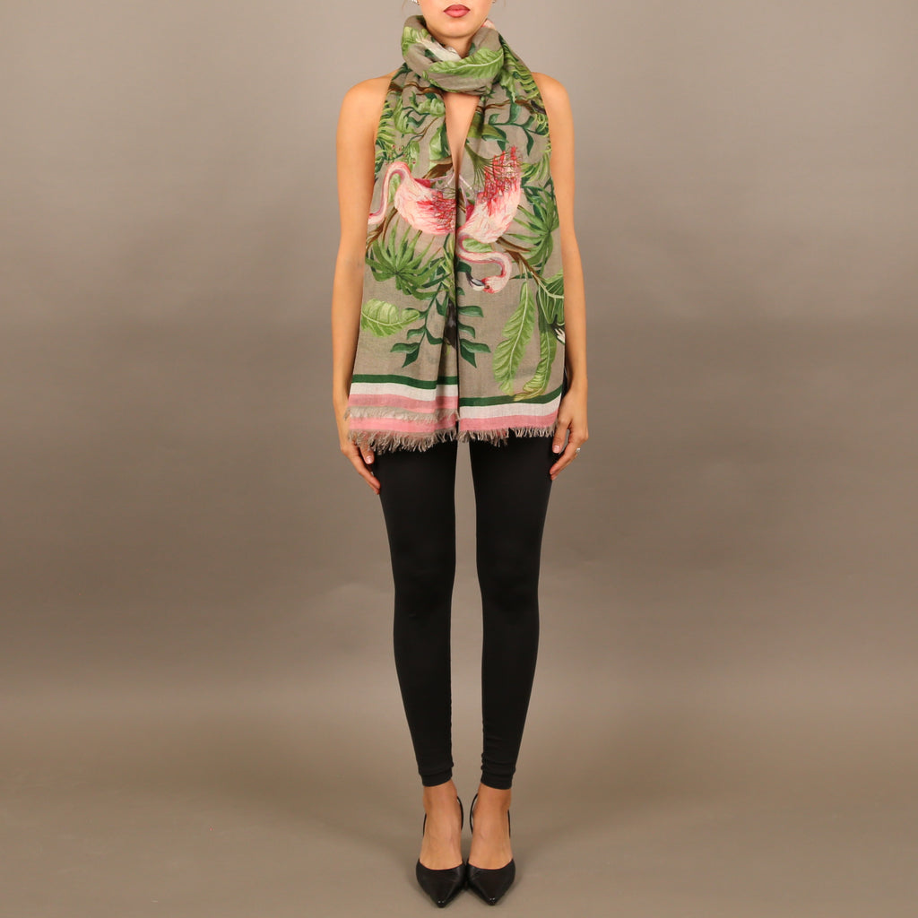 JUNGLE ANIMALS CASHMERE SCARF