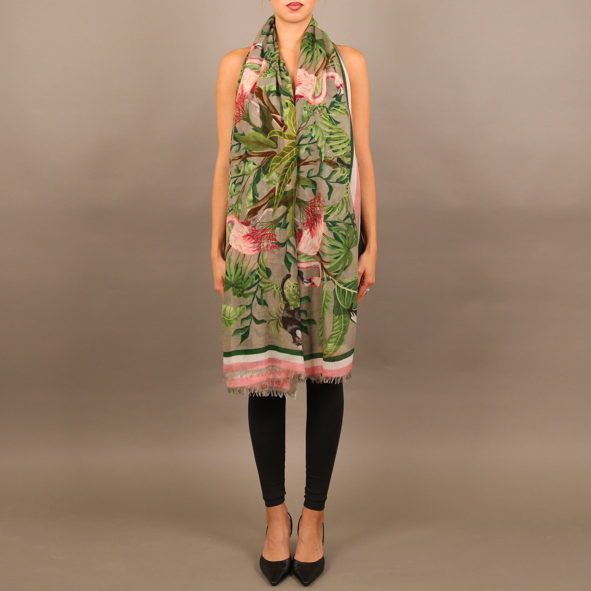 JUNGLE ANIMALS CASHMERE SCARF