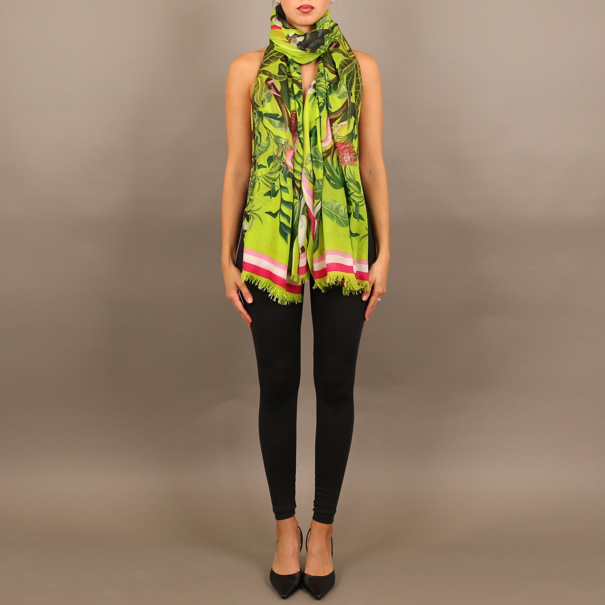 JUNGLE ANIMALS CASHMERE SCARF