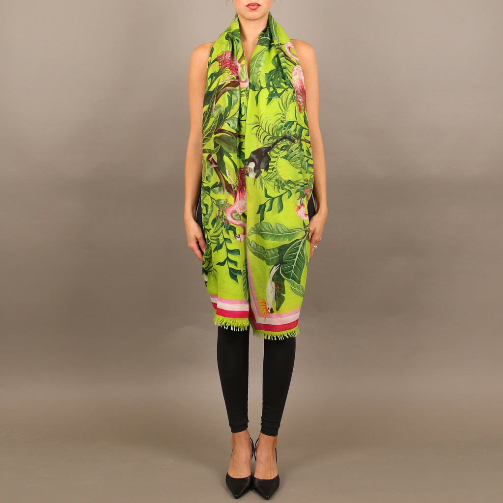 JUNGLE ANIMALS CASHMERE SCARF