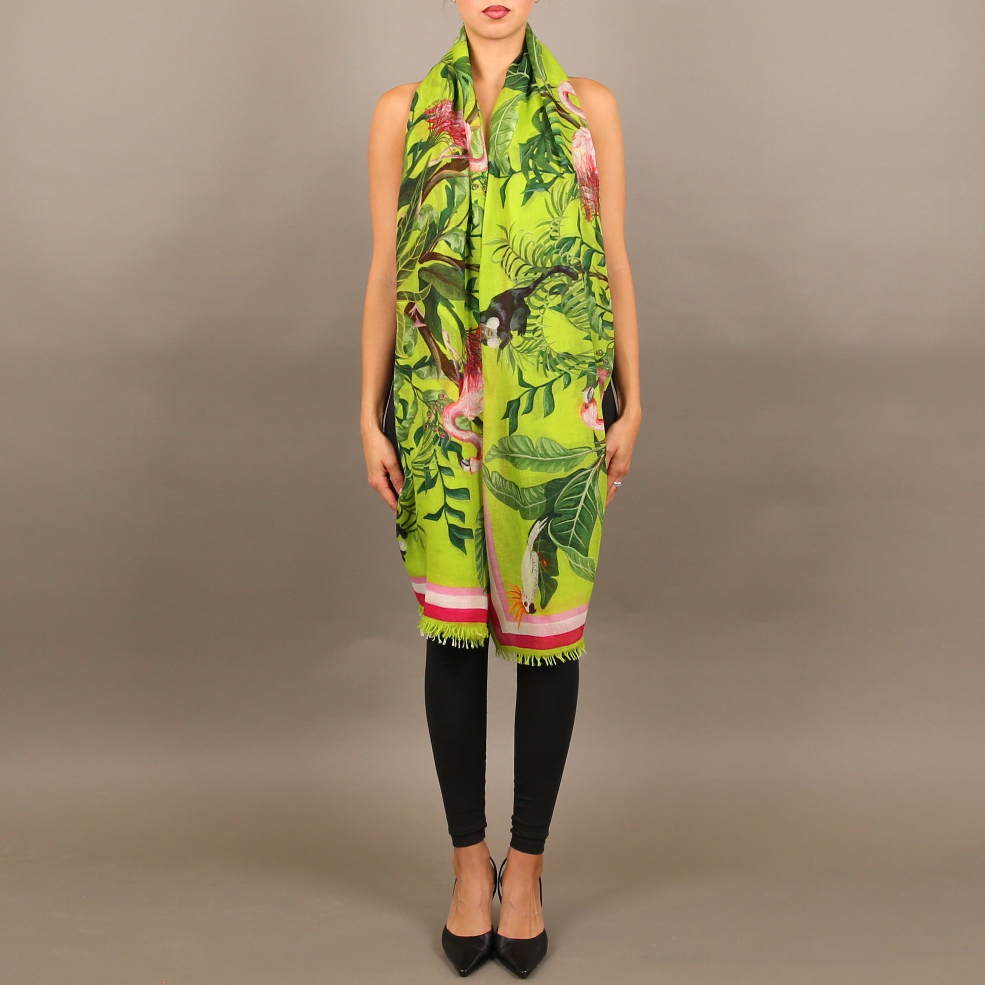 JUNGLE ANIMALS CASHMERE SCARF