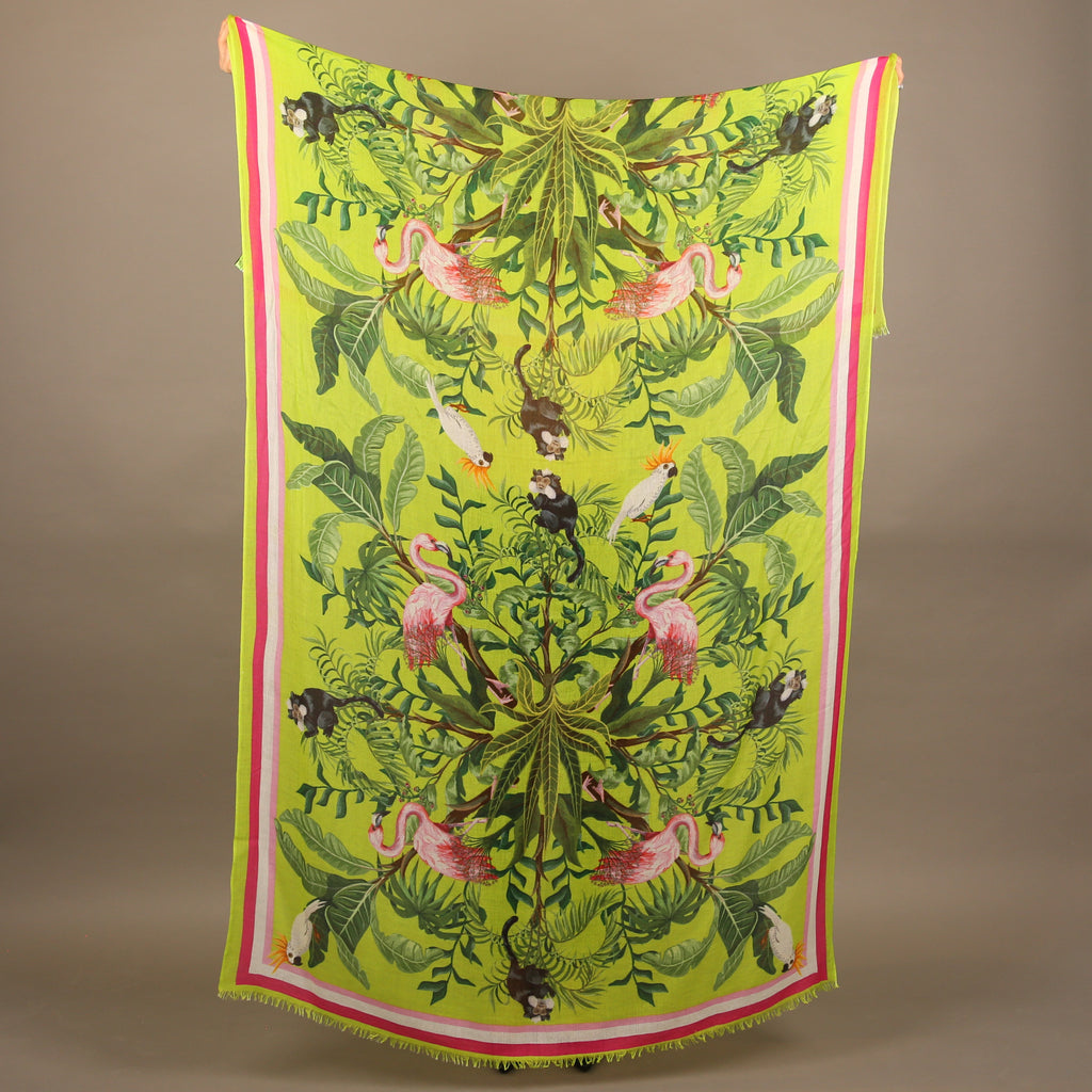 JUNGLE ANIMALS CASHMERE SCARF