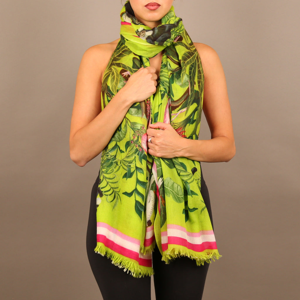 JUNGLE ANIMALS CASHMERE SCARF