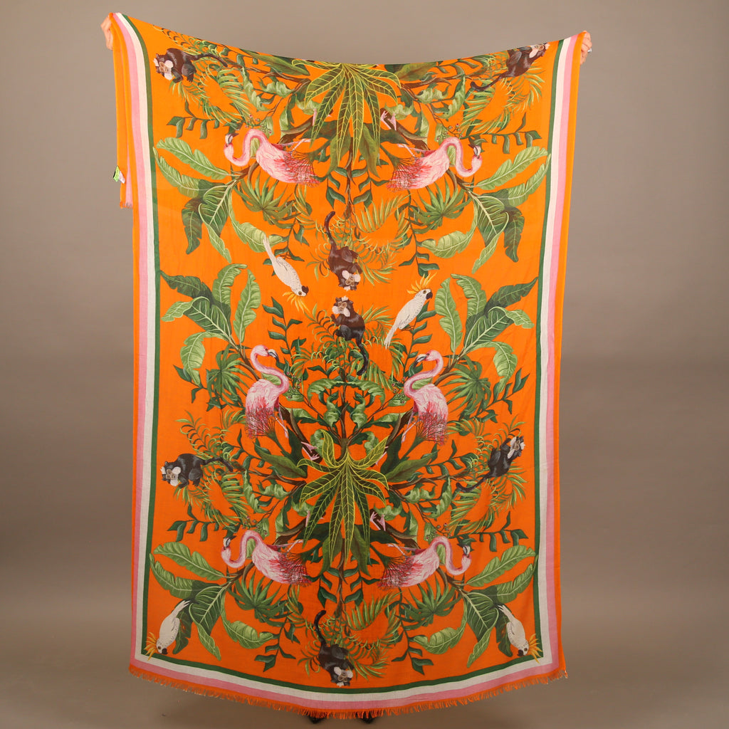 JUNGLE ANIMALS CASHMERE SCARF