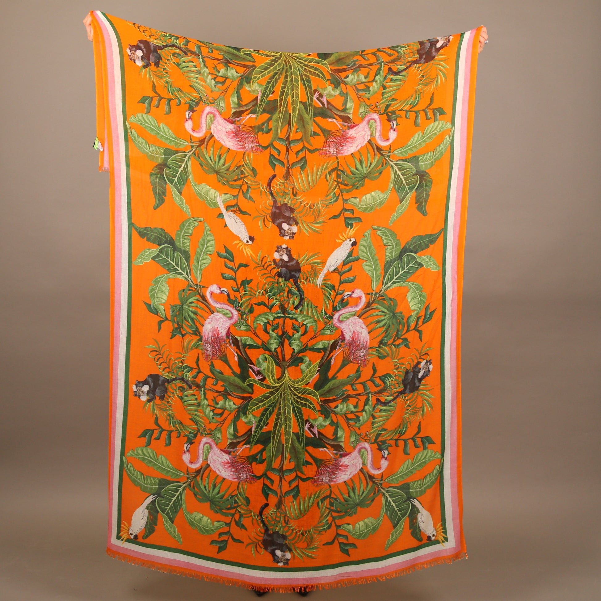 JUNGLE ANIMALS CASHMERE SCARF