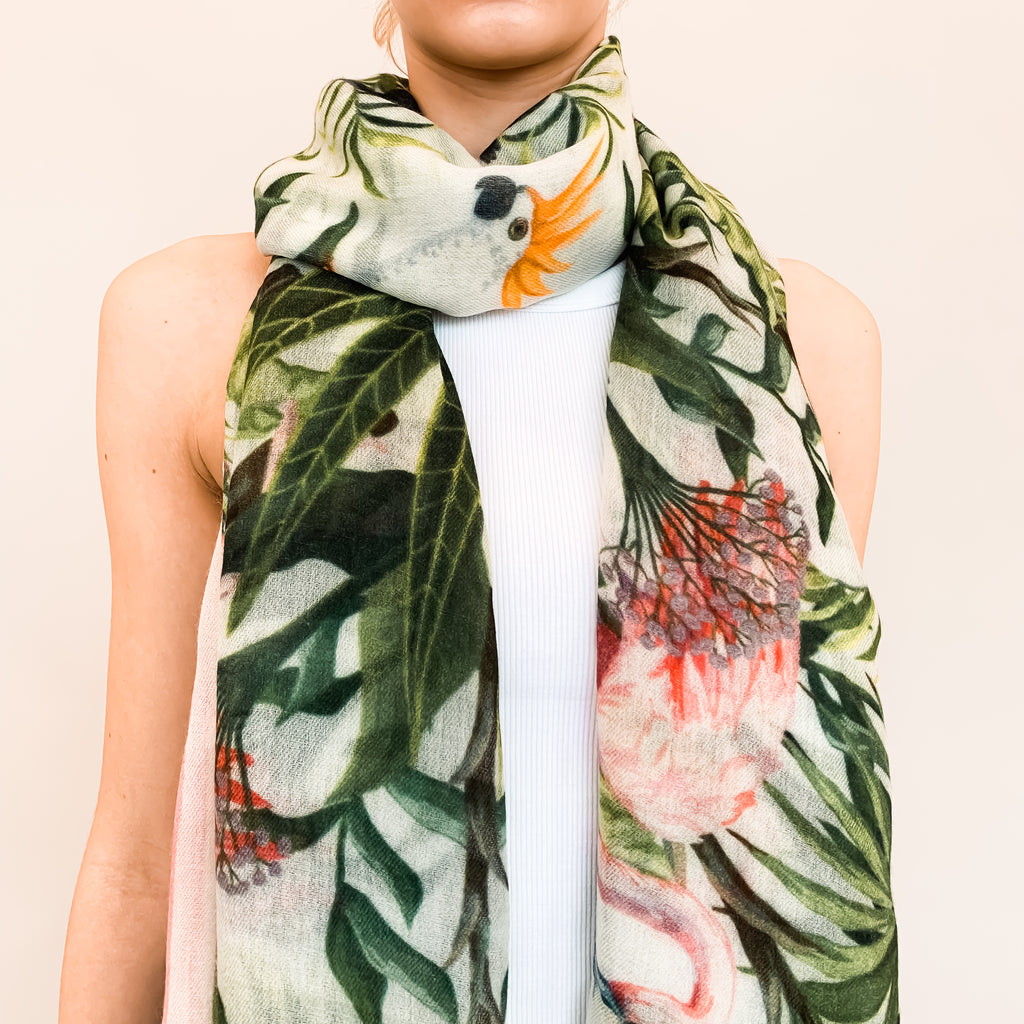 JUNGLE ANIMALS CASHMERE SCARF