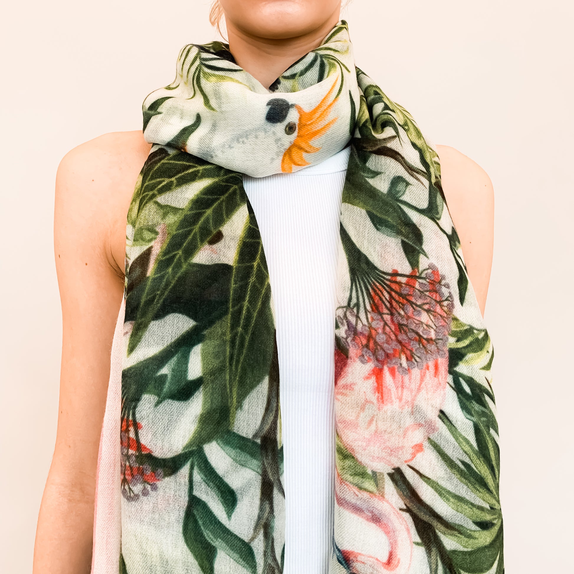 JUNGLE ANIMALS CASHMERE SCARF