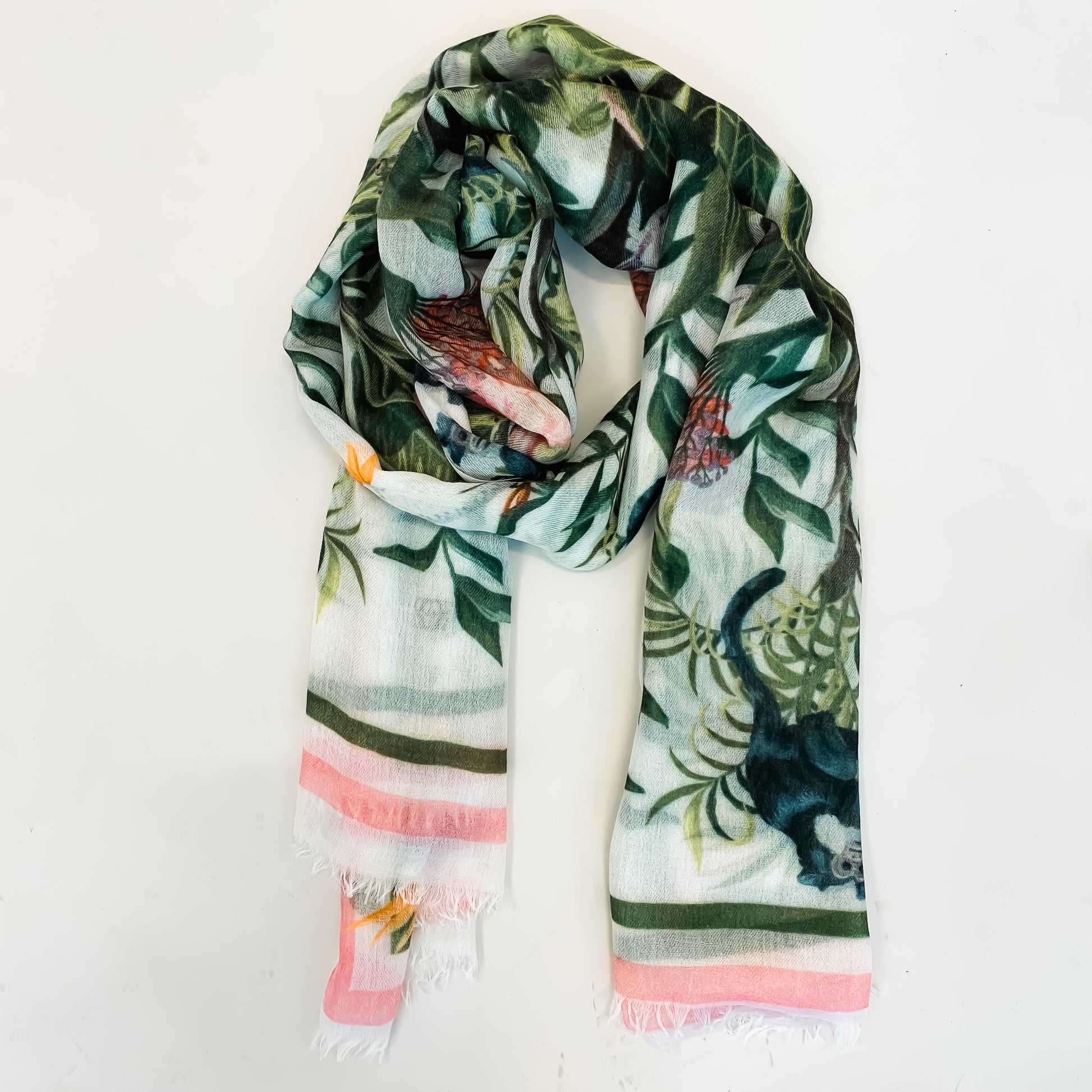 JUNGLE ANIMALS CASHMERE SCARF