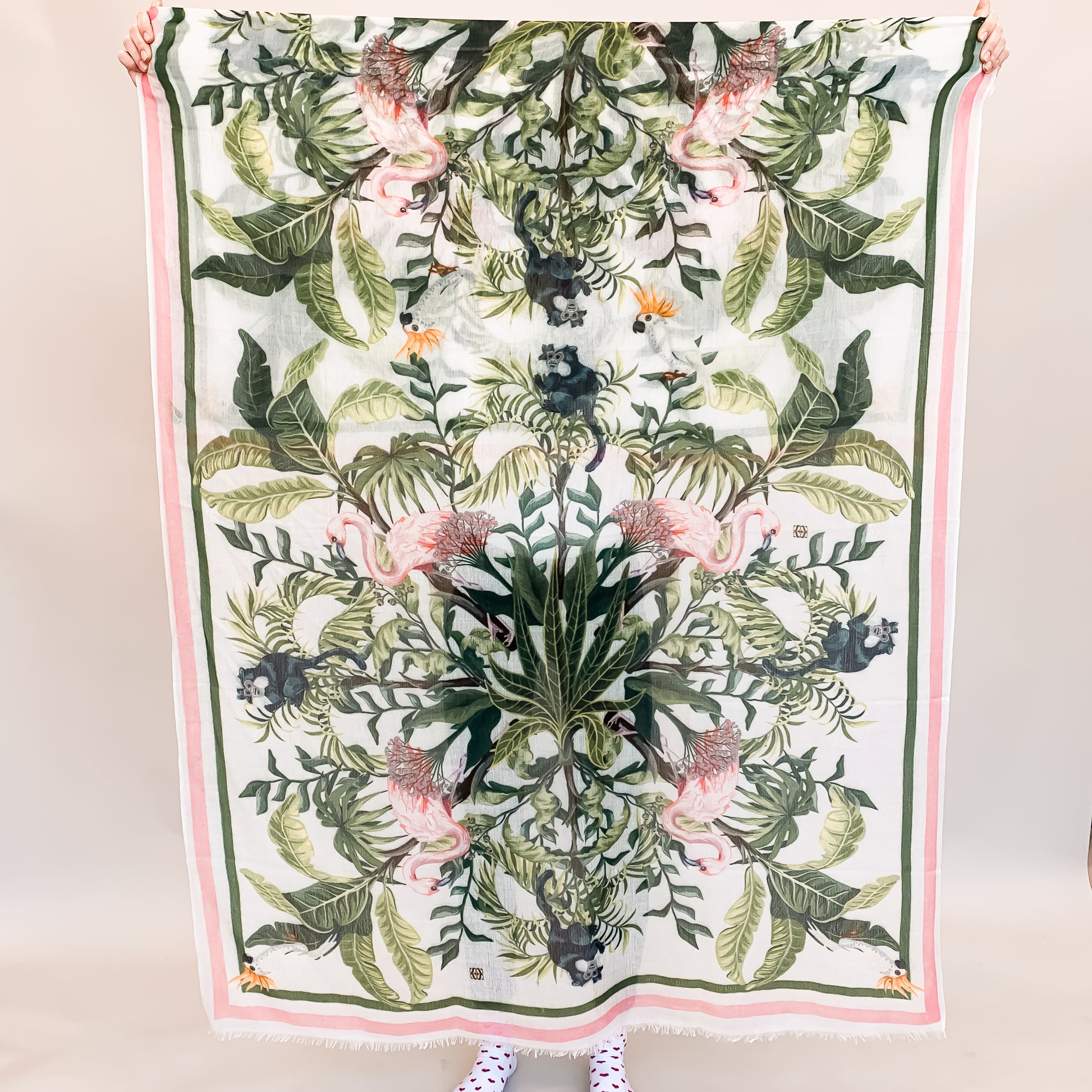 JUNGLE ANIMALS CASHMERE SCARF