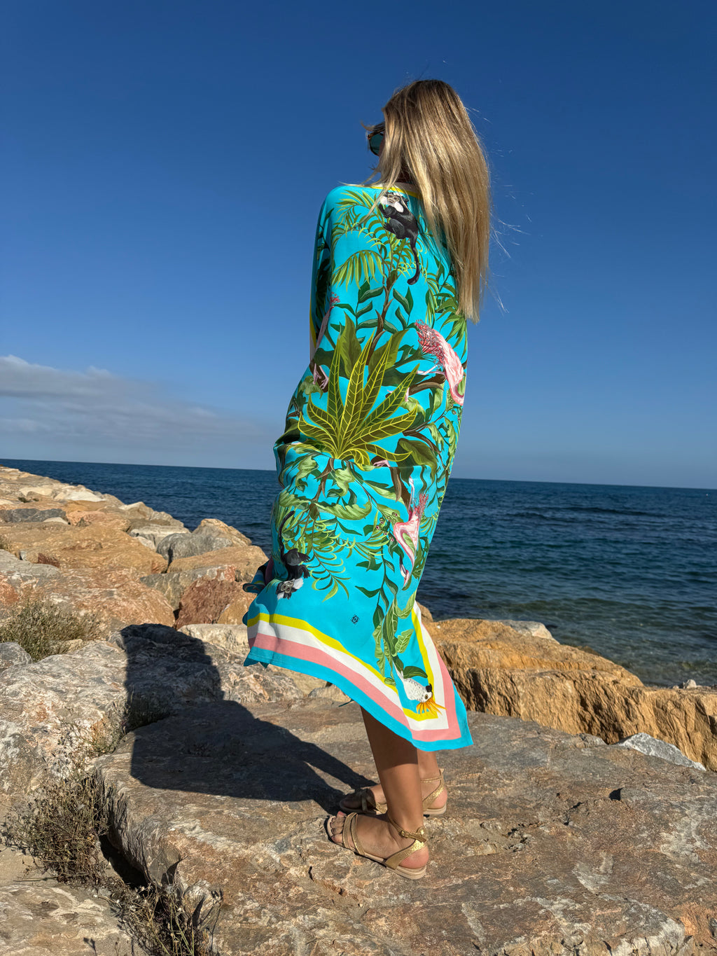 JUNGLE ANIMALS SILK TUNIC