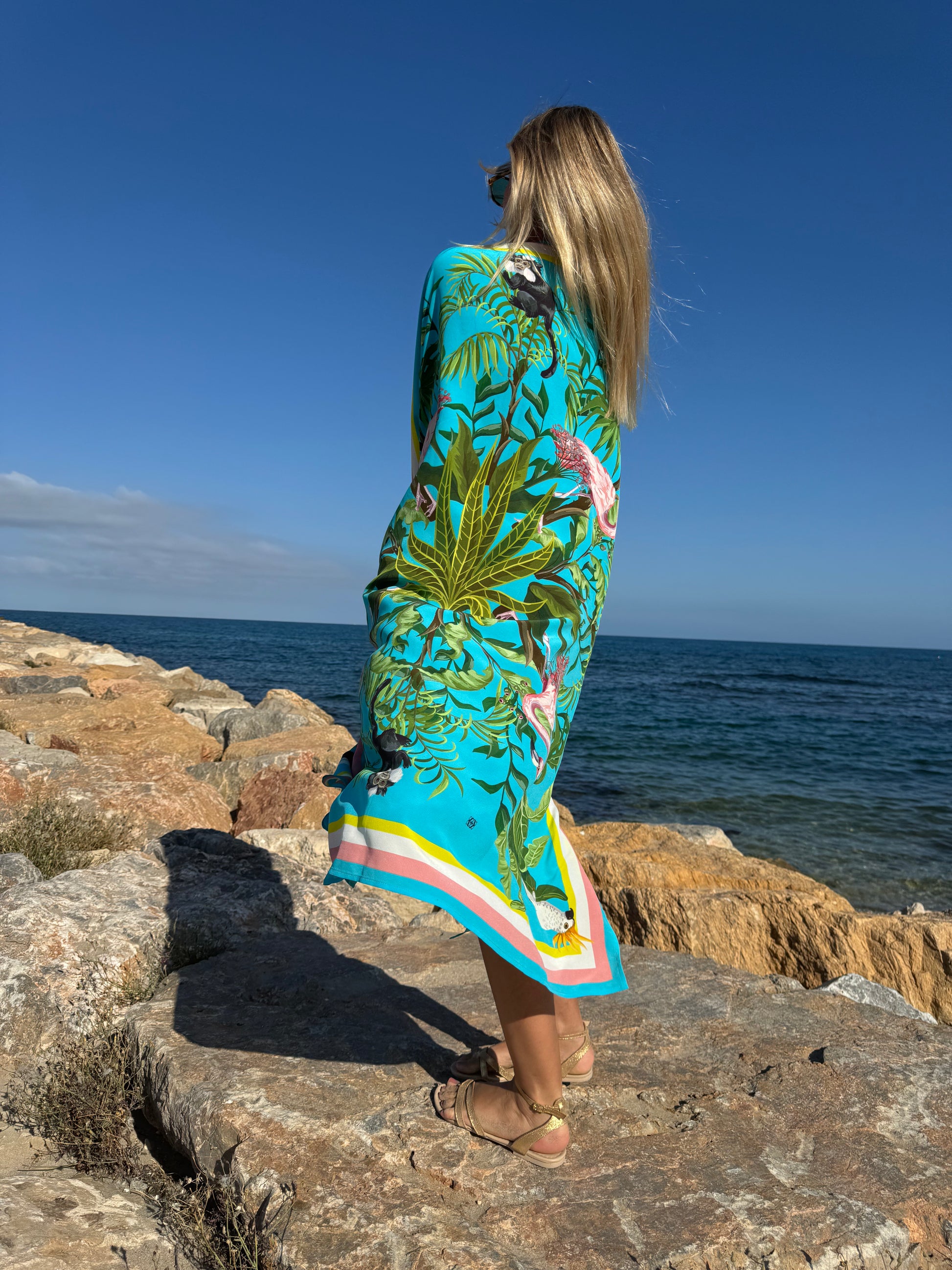 JUNGLE ANIMALS SILK TUNIC