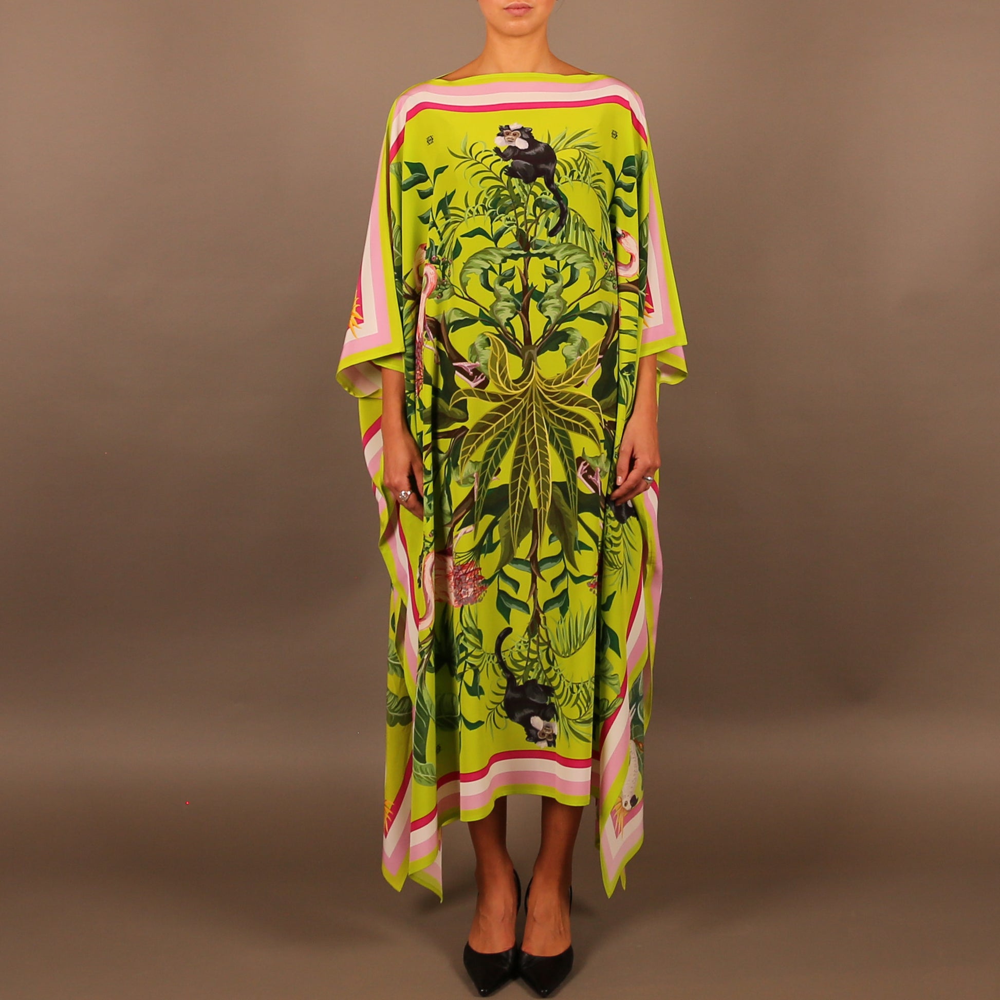 JUNGLE ANIMALS SILK TUNIC