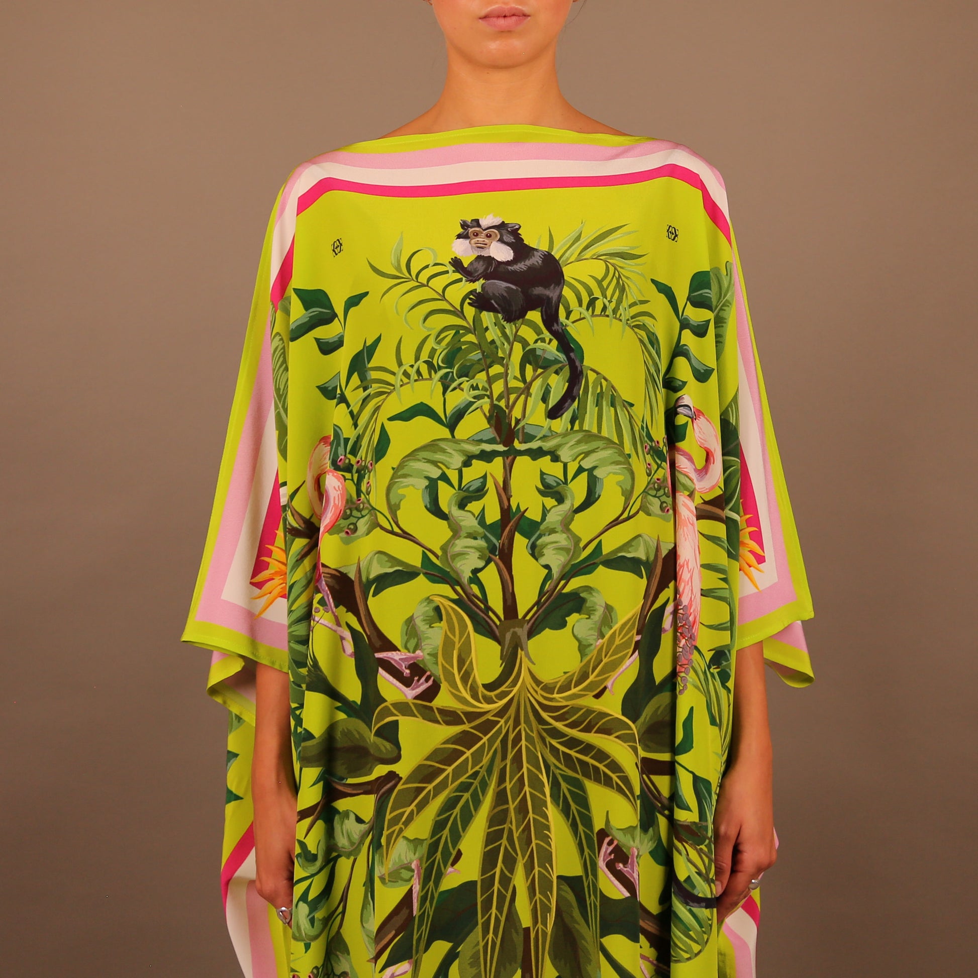 JUNGLE ANIMALS SILK TUNIC