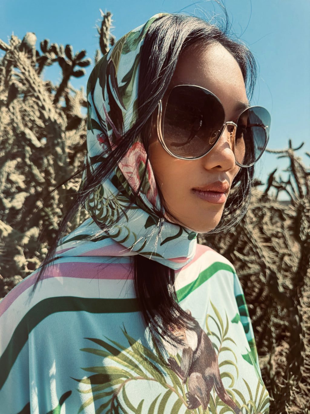 JUNGLE ANIMALS SILK TUNIC