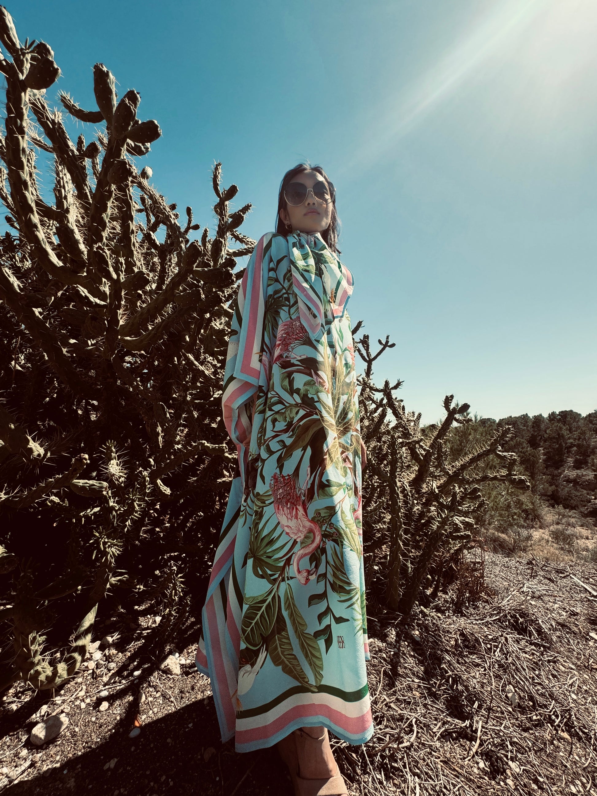 JUNGLE ANIMALS SILK TUNIC