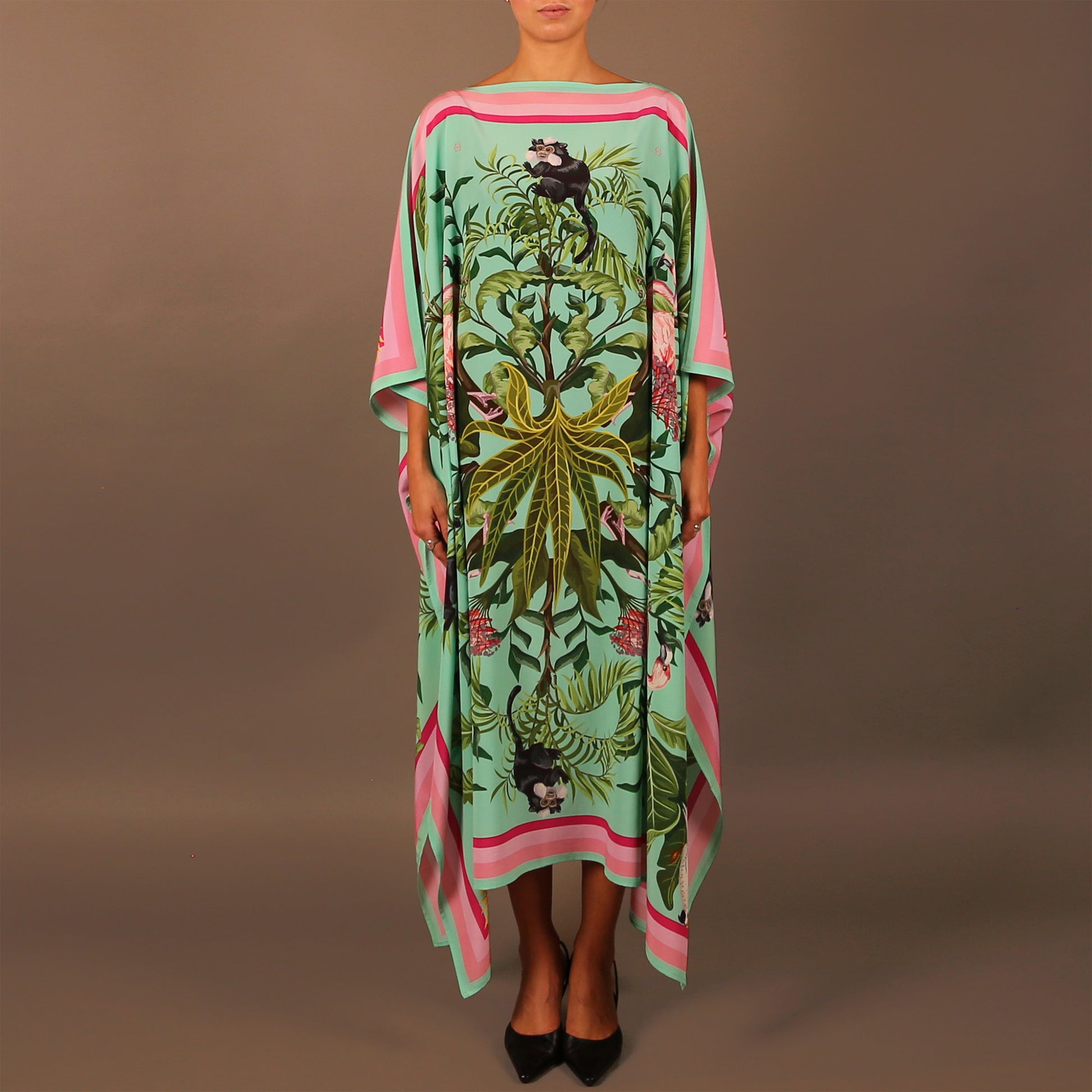 JUNGLE ANIMALS SILK TUNIC