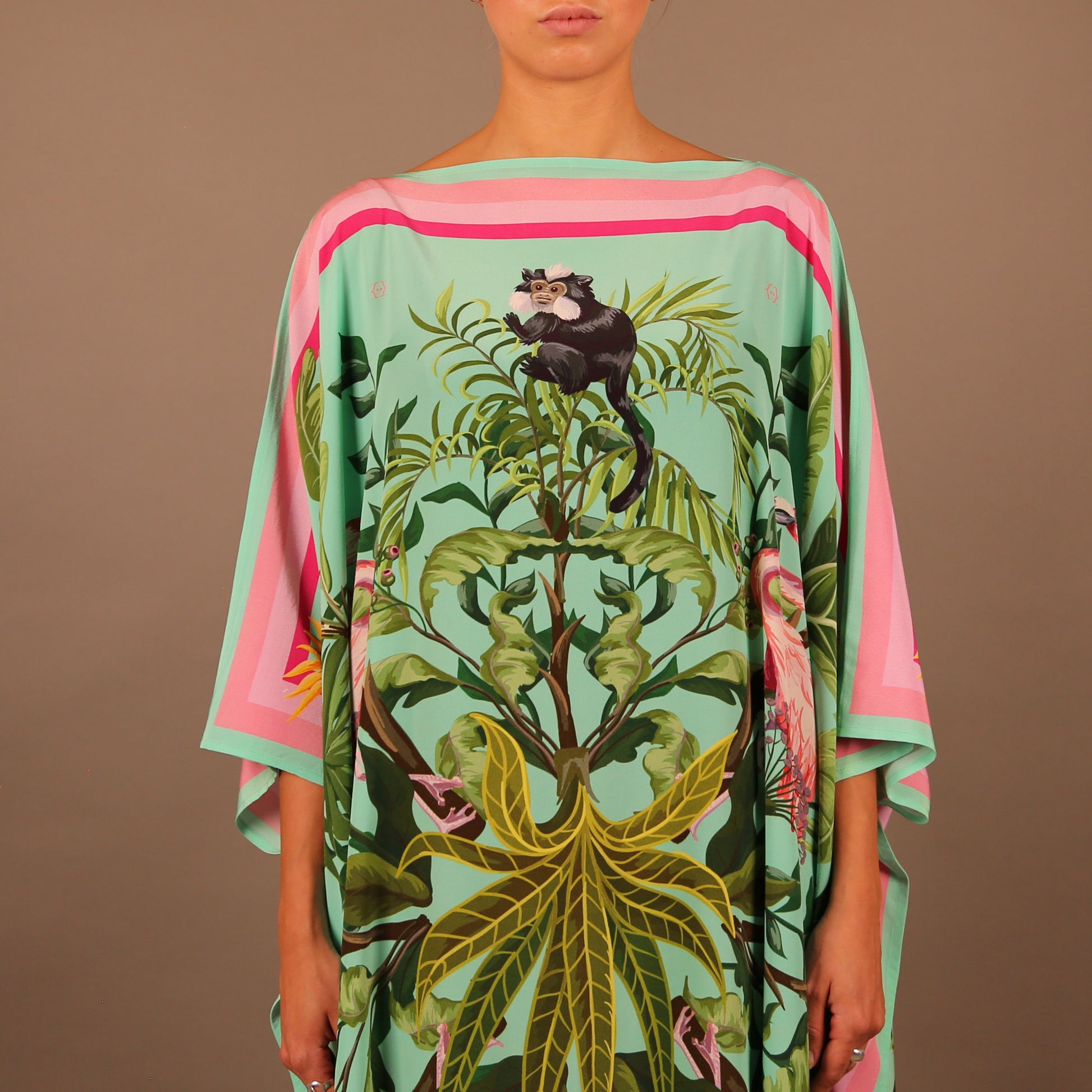 JUNGLE ANIMALS SILK TUNIC