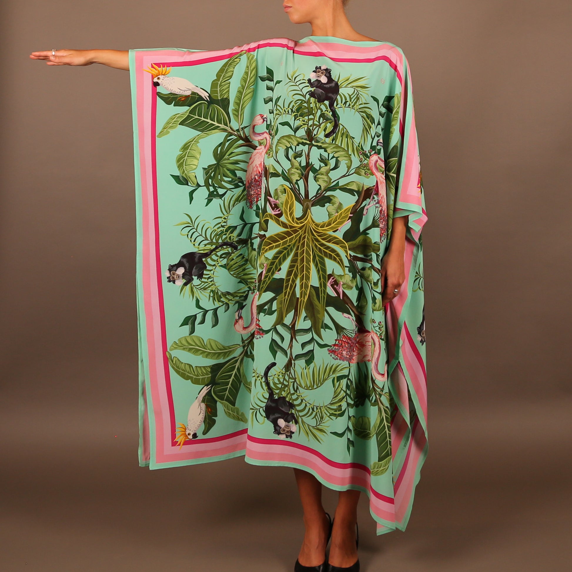 JUNGLE ANIMALS SILK TUNIC