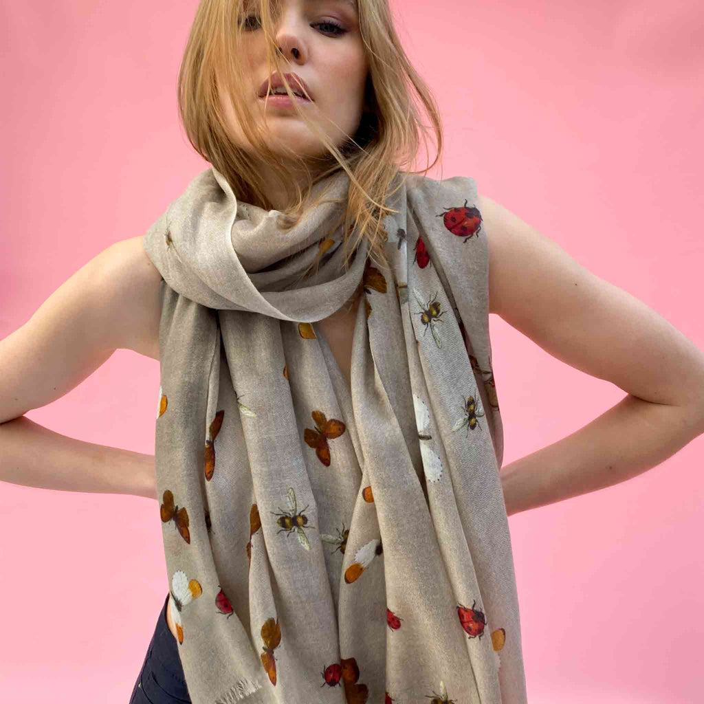 LADYBIRD CASHMERE SCARF