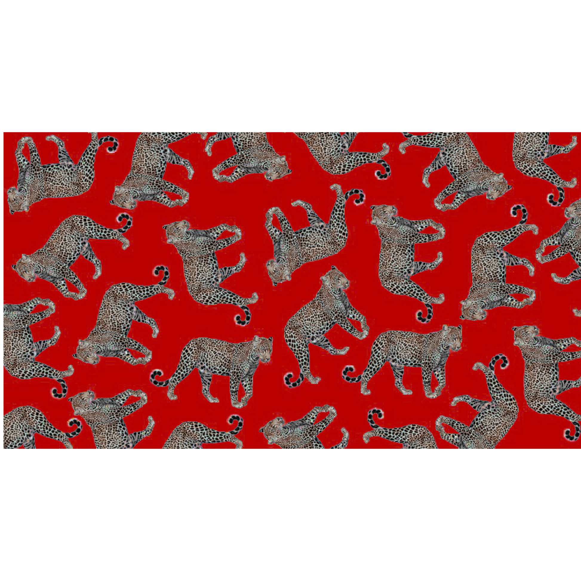 LEOPARD NATURAL CASHMERE SCARF