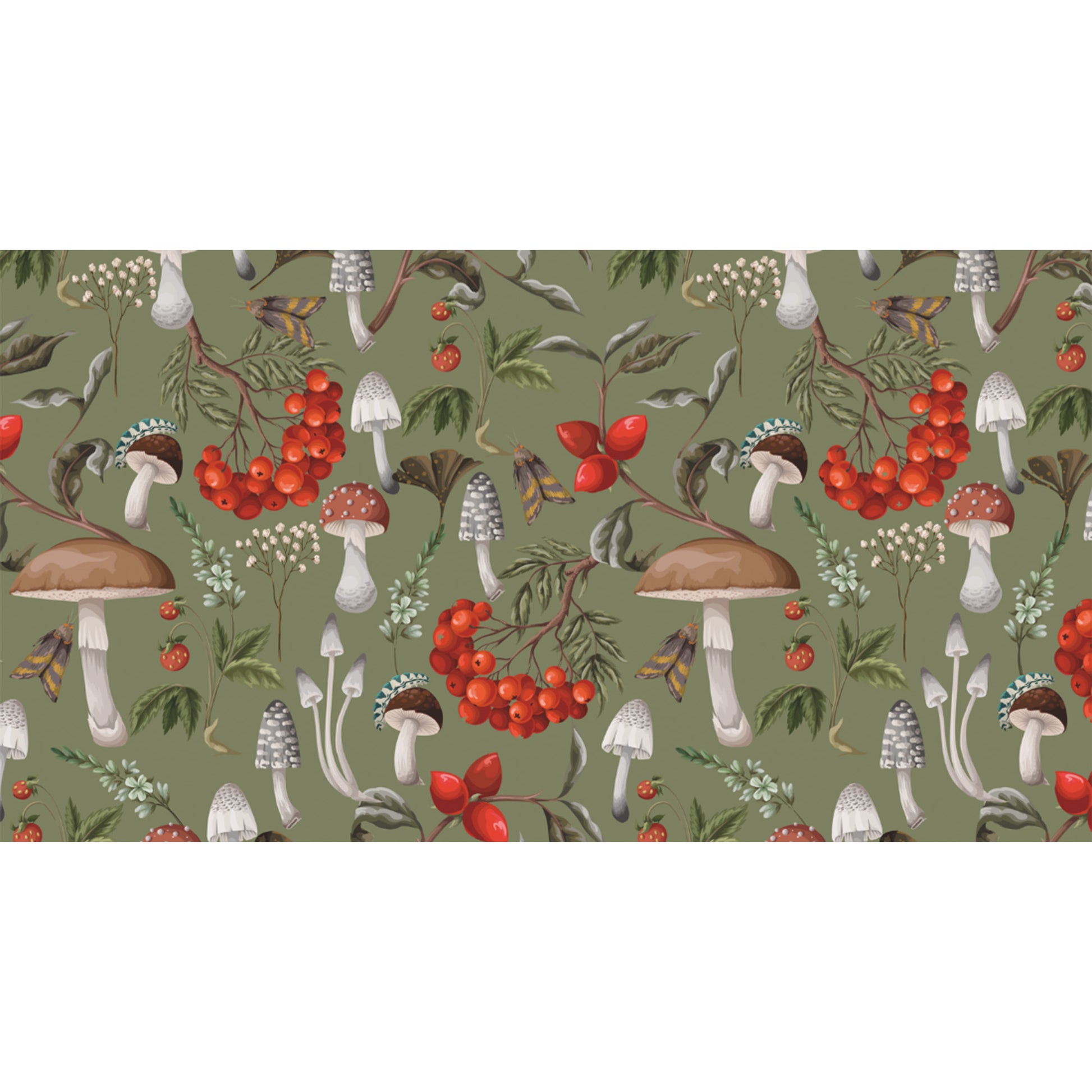 MUSHROOMS CASHMERE SCARF