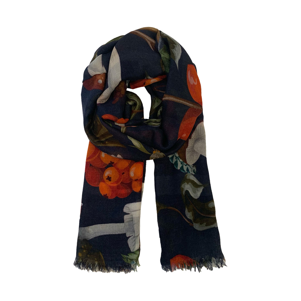 MUSHROOMS CASHMERE SCARF