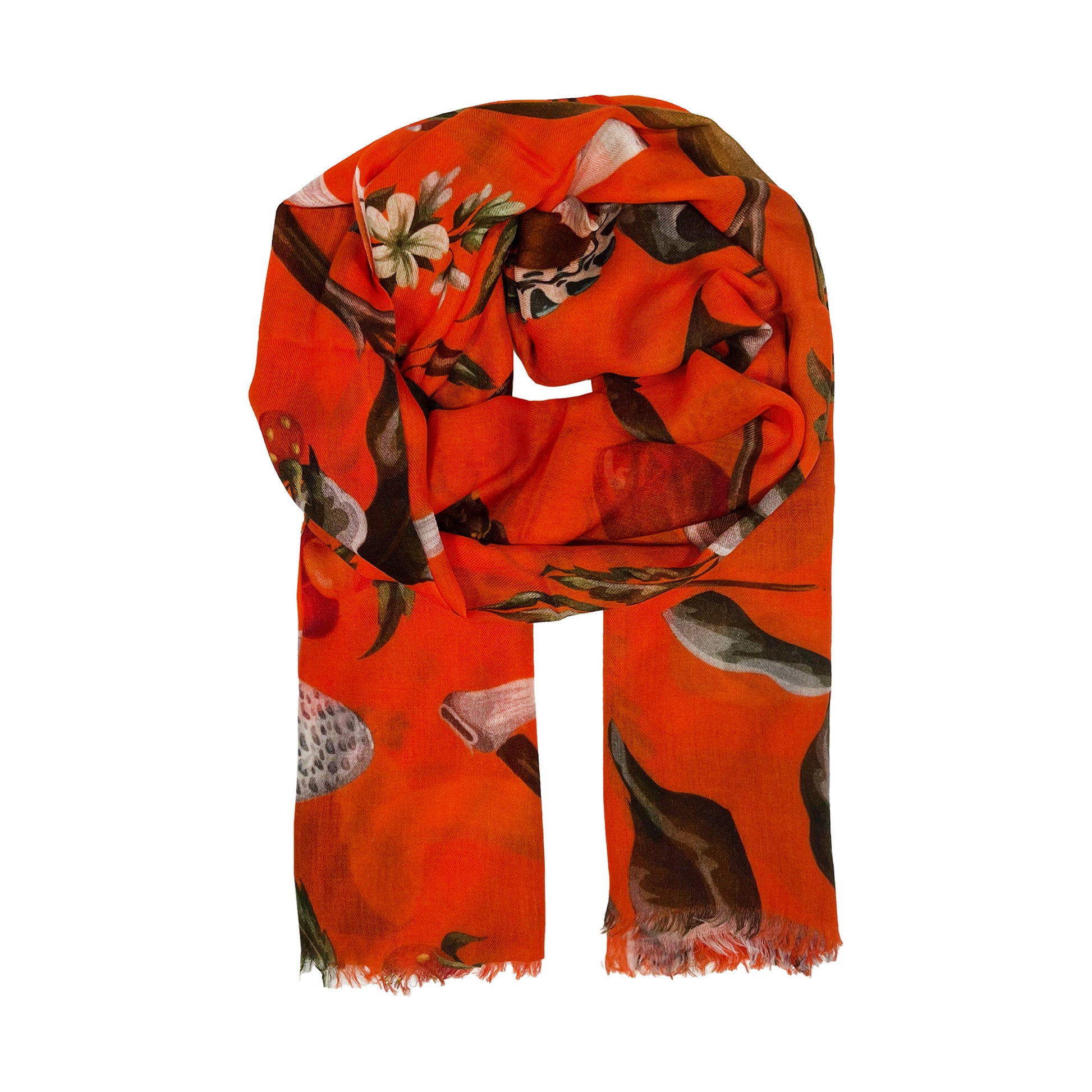 MUSHROOMS CASHMERE SCARF