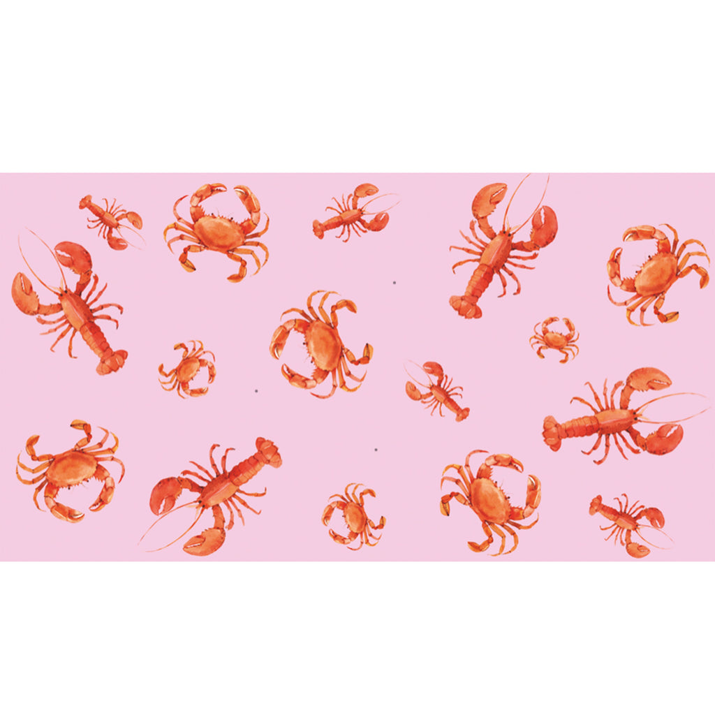 CRAB & LOBSTER CASHMERE SCARF - ROSE