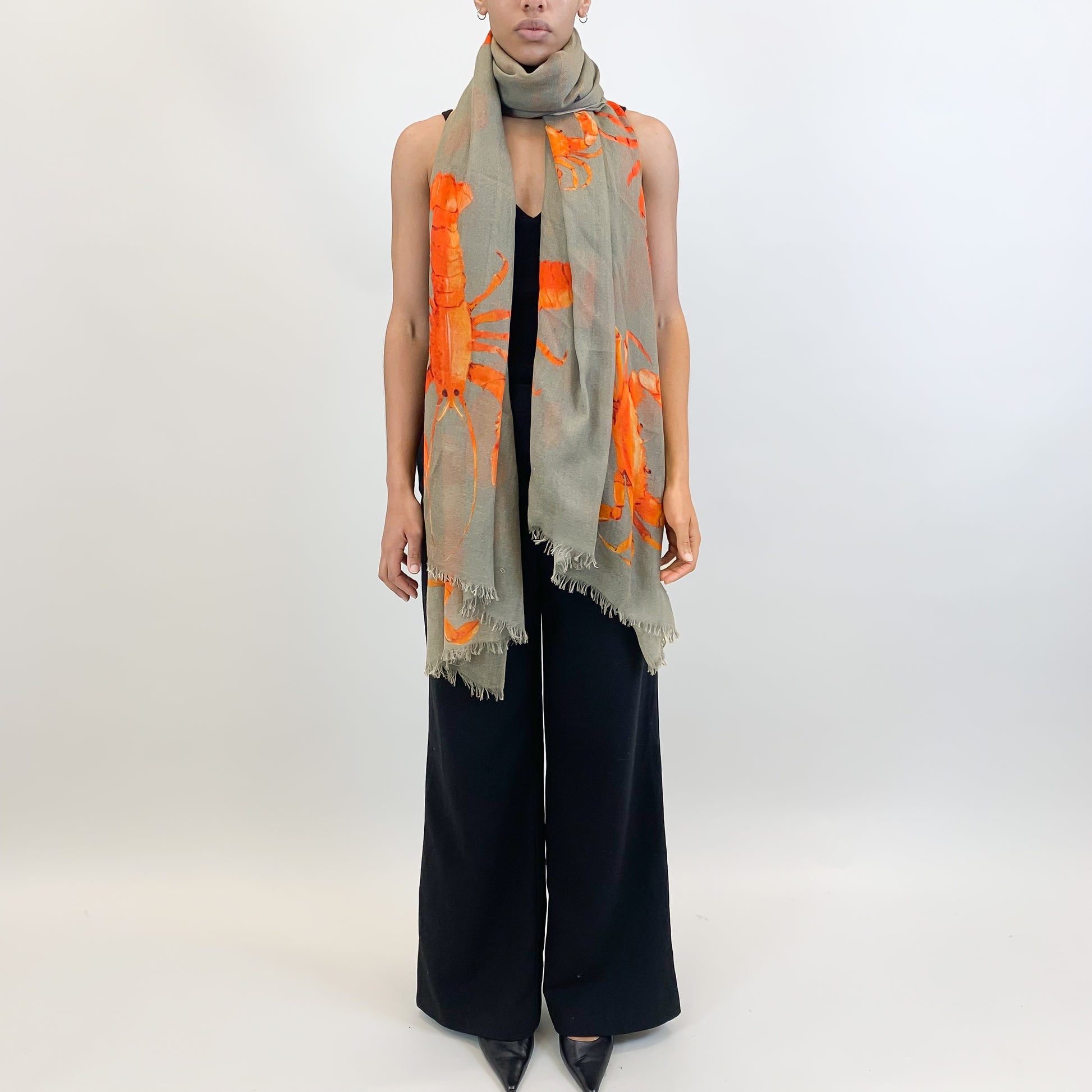 CRAB & LOBSTER CASHMERE SCARF