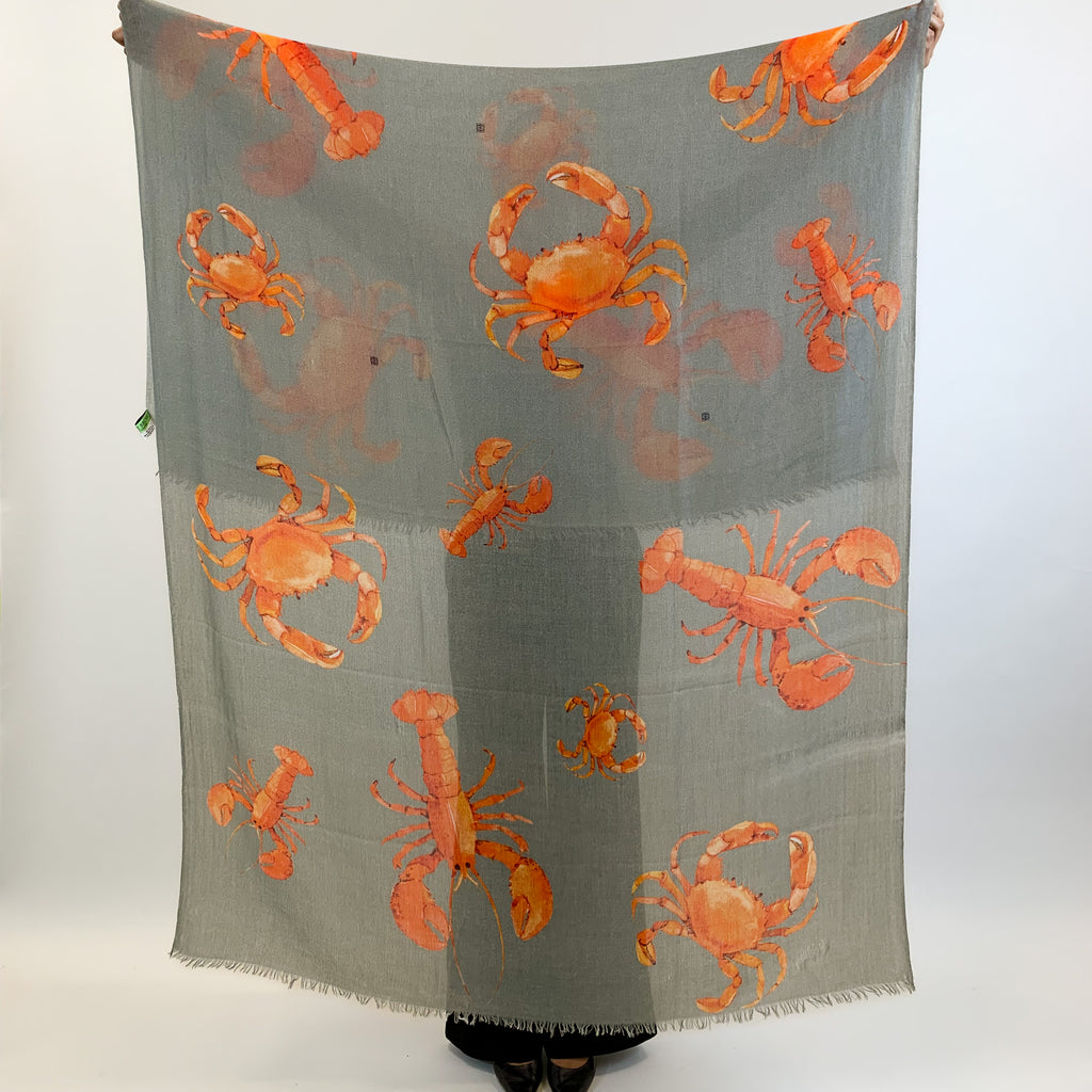 CRAB & LOBSTER CASHMERE SCARF