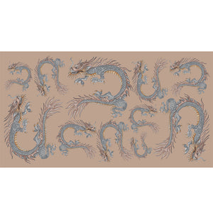 DRAGON CASHMERE SCARF - TAUPE