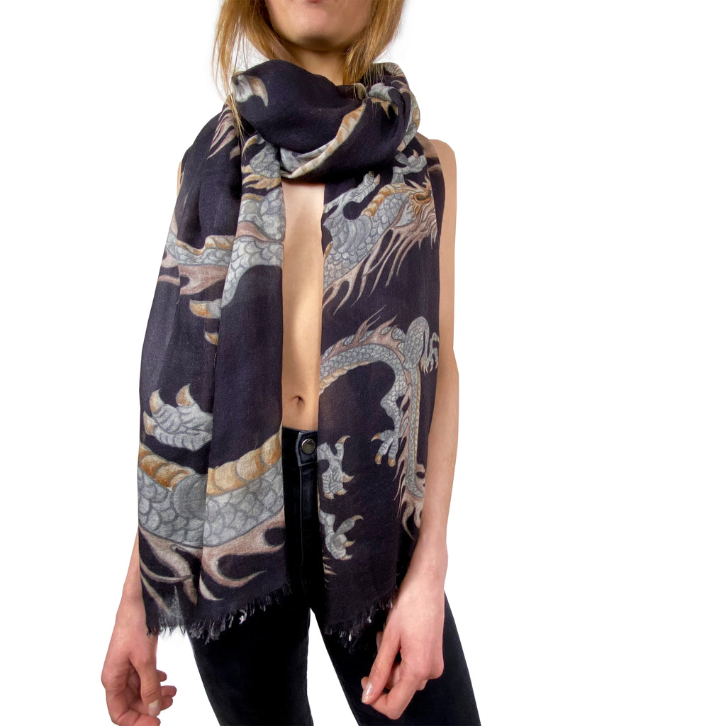 DRAGON CASHMERE SCARF