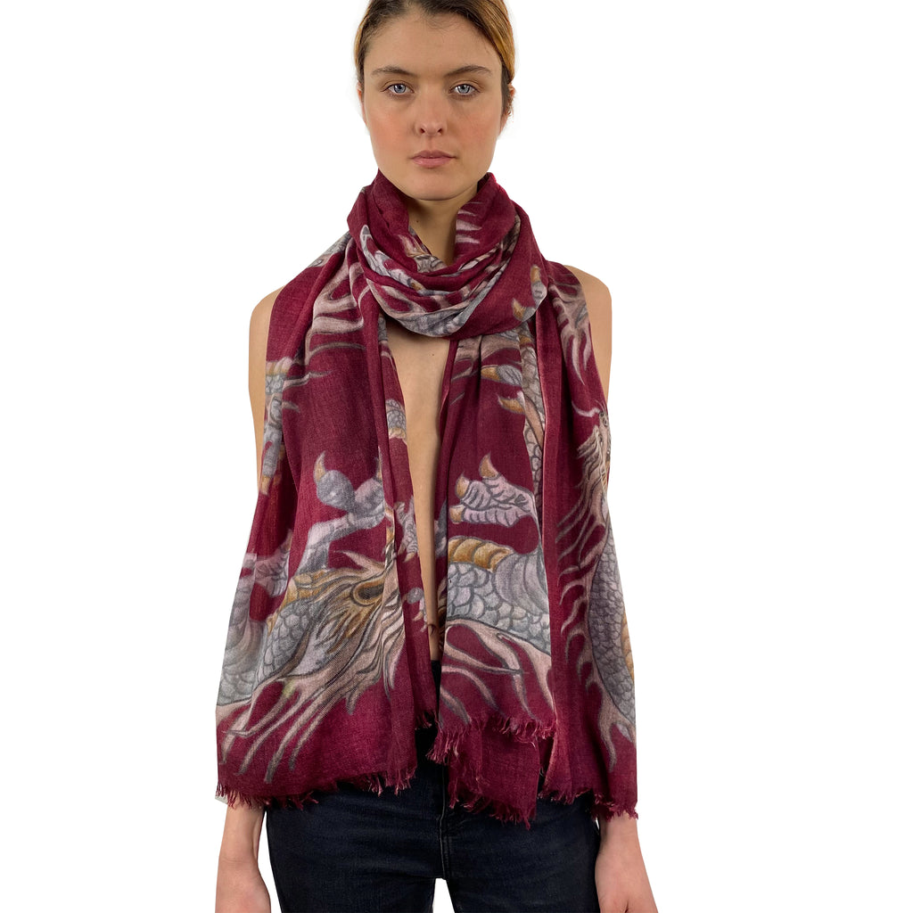 DRAGON CASHMERE SCARF
