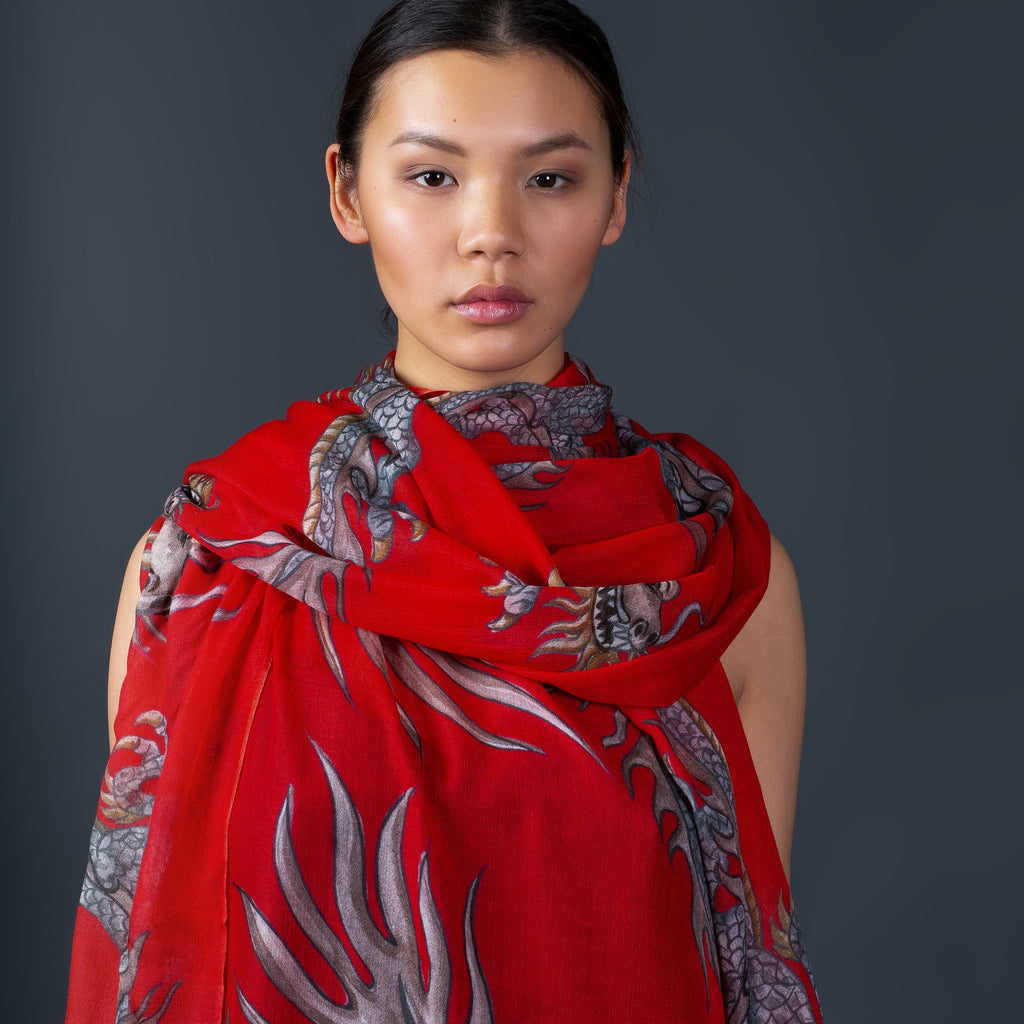 DRAGON CASHMERE SCARF