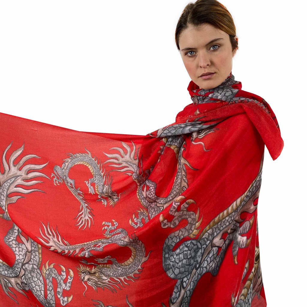 DRAGON CASHMERE SCARF