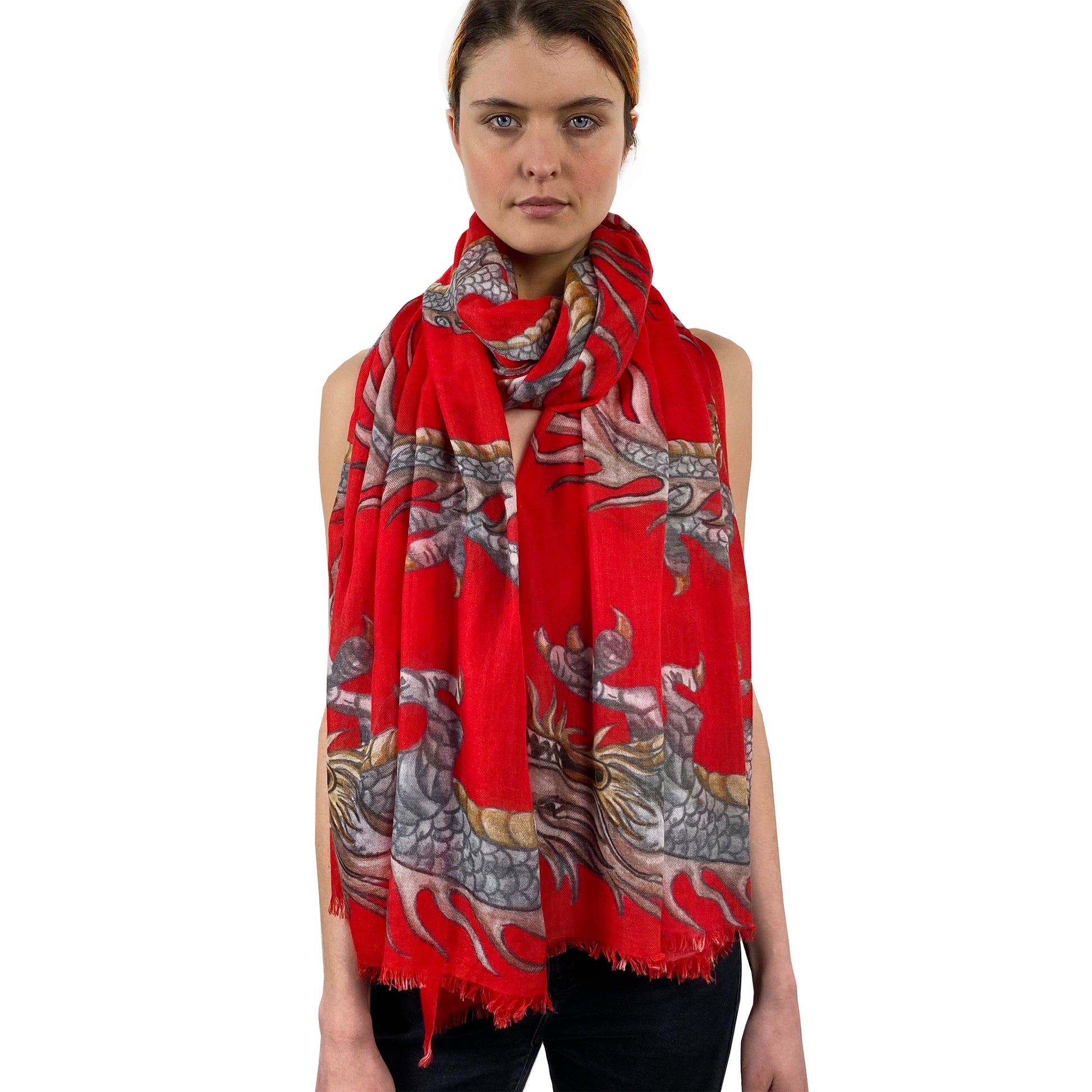 DRAGON CASHMERE SCARF