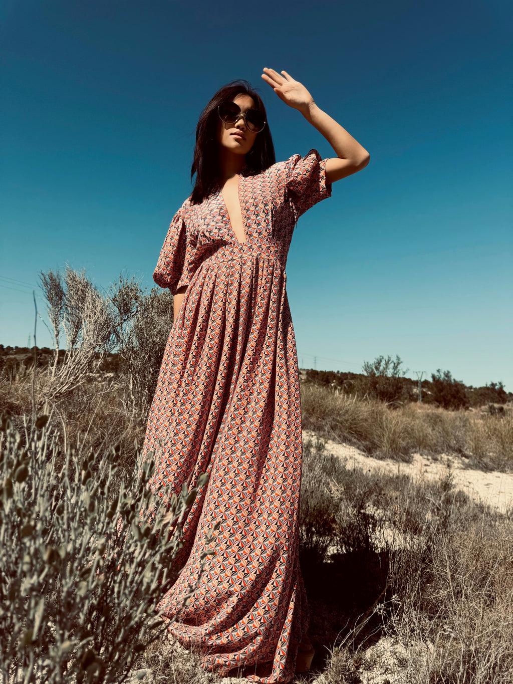 RETRO LONG DRESS